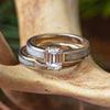 Deer Antler Bridal Set with Forever One Moissanite