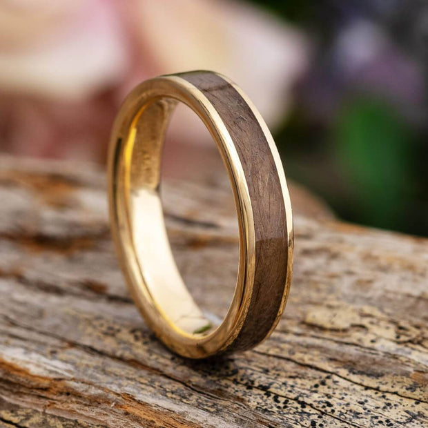 Gold Memorial Ring With Pet Fur-4468 - Jewelry by Johan
