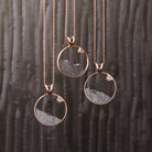 Meteorite Moonscape Necklace with Moissanite-4492-M - Jewelry by Johan