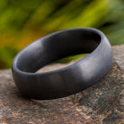 Brushed Black Zirconium Men's Ring with Round Profile-4520-BR - Jewelry by Johan