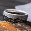 Black Stardust™ Wedding Band with Meteorite Mountain Design-4526 - Jewelry by Johan