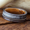 Deer Antler and Guitar String Wedding Band