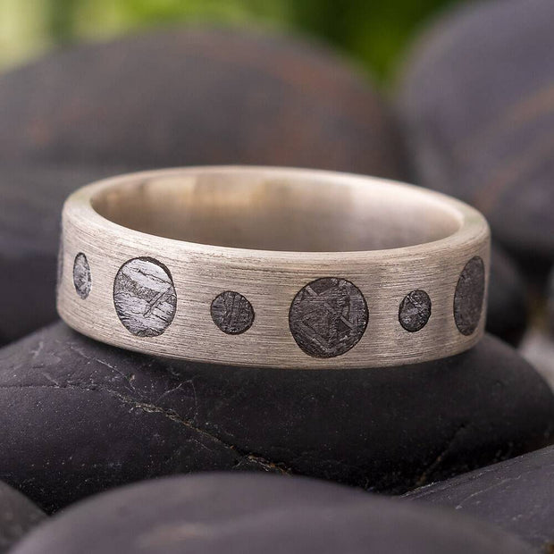 Meteorite Ring in Sterling Silver