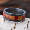 Tulipwood Wedding Band with Black Zirconium Edges-4684-WDX - Jewelry by Johan