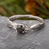 Platinum and Black Diamond Engagement Ring