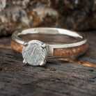 Meteorite Stone Engagement Ring