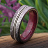 Meteorite and Guitar String Wedding Band
