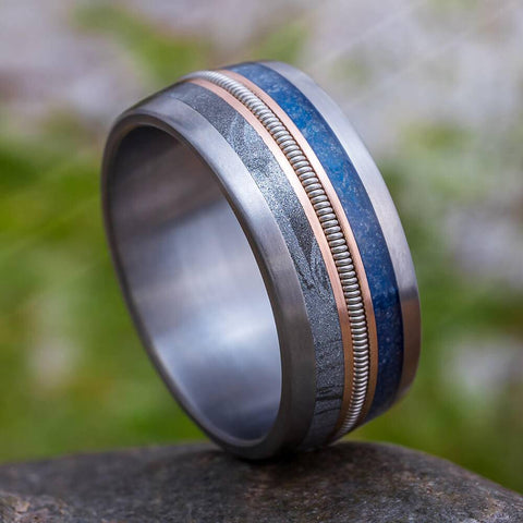 Musician Rings | String, Wood, Vinyl | Jewelry by Johan | Jewelry by Johan