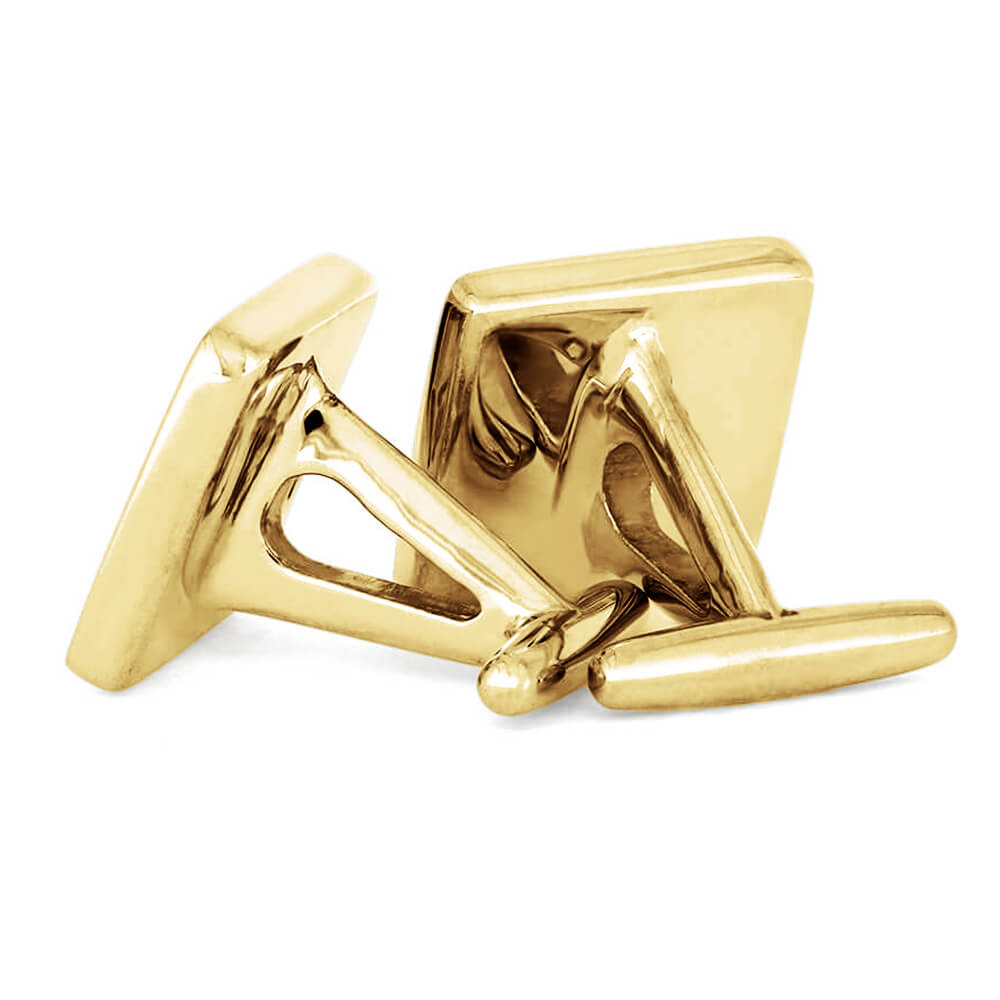 Square, Solid Gold Cuff Links