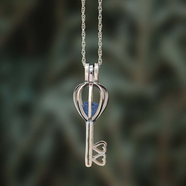 Aquamarine Heart Necklace