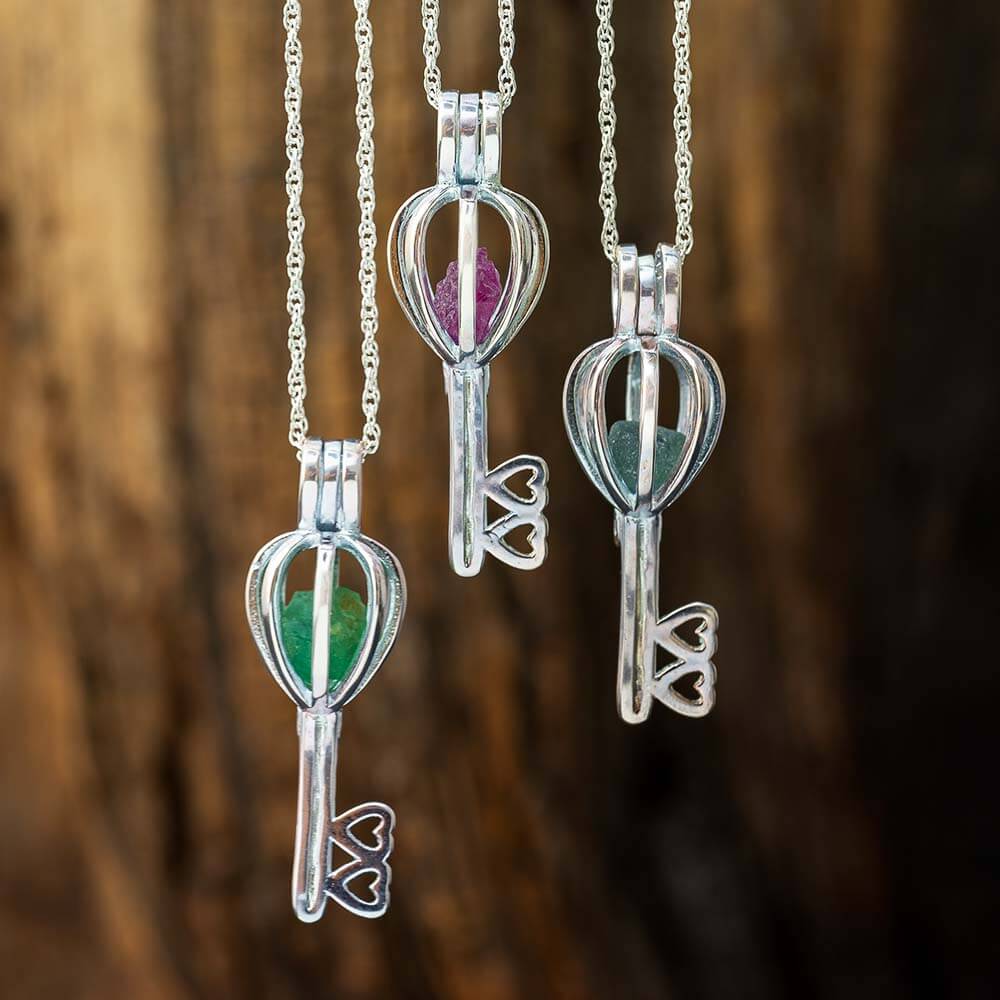 Birthstone Heart Necklaces
