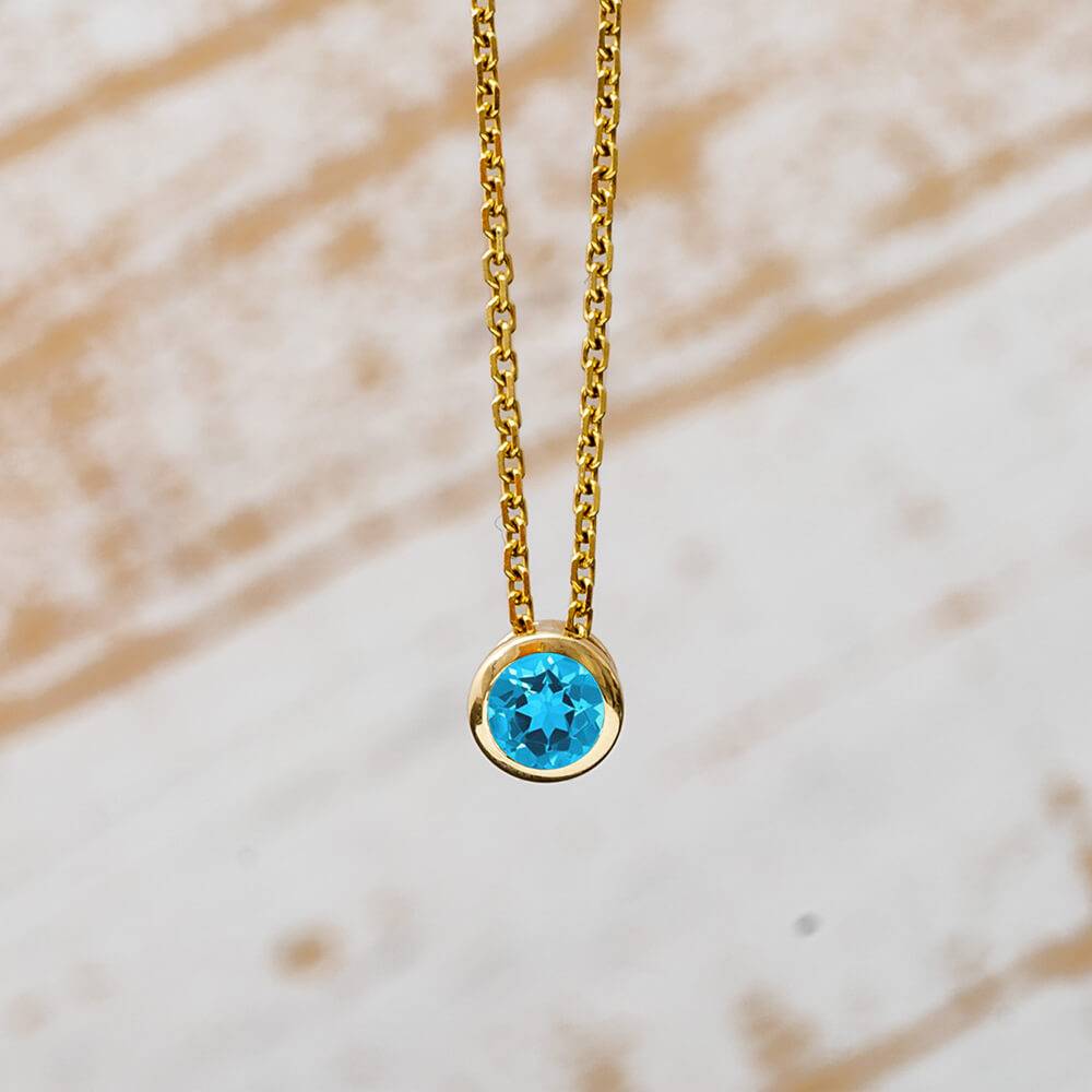 4mm Birthstone Necklace