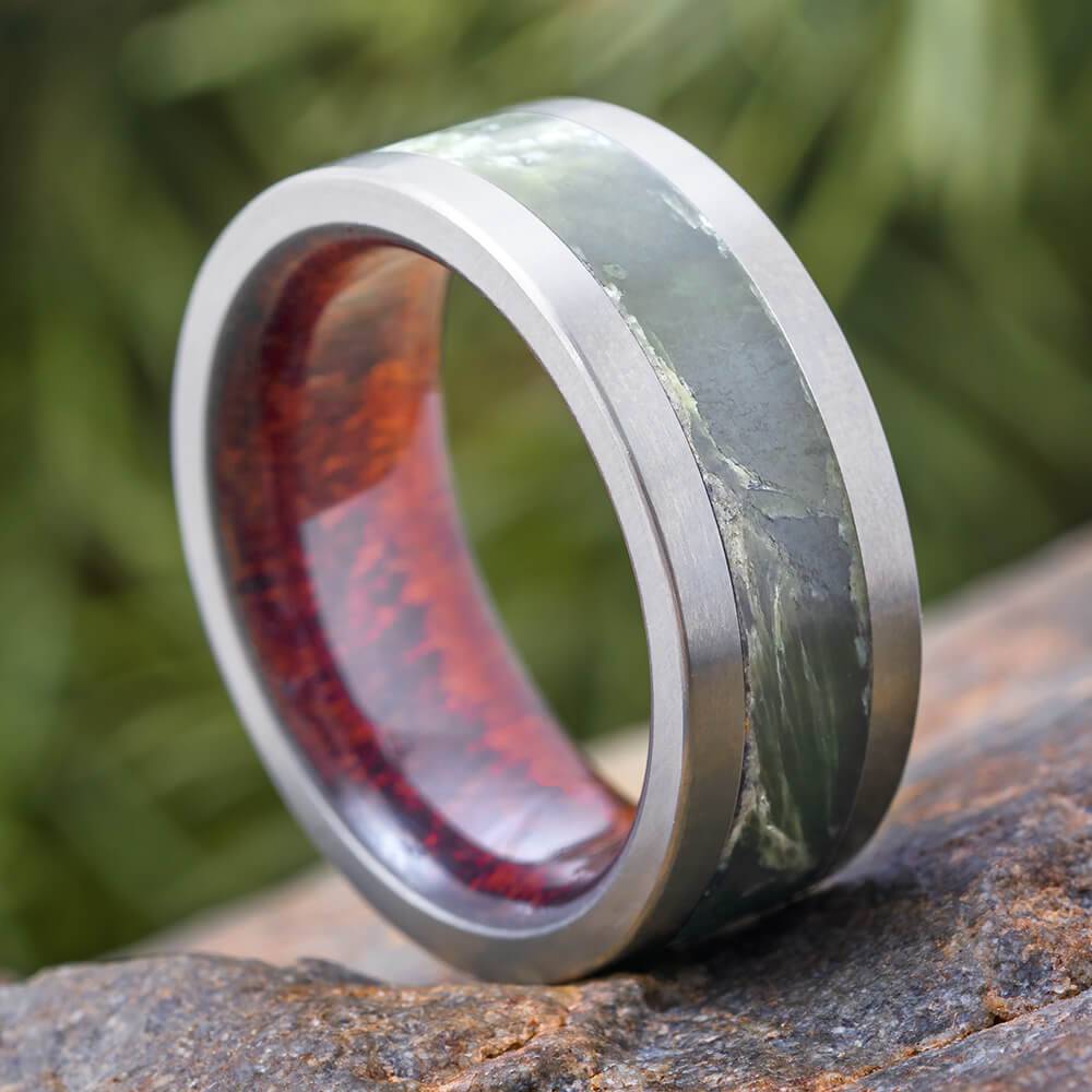 Green Jade Men's Wedding Band Jewelry by Johan Jewelry by Johan