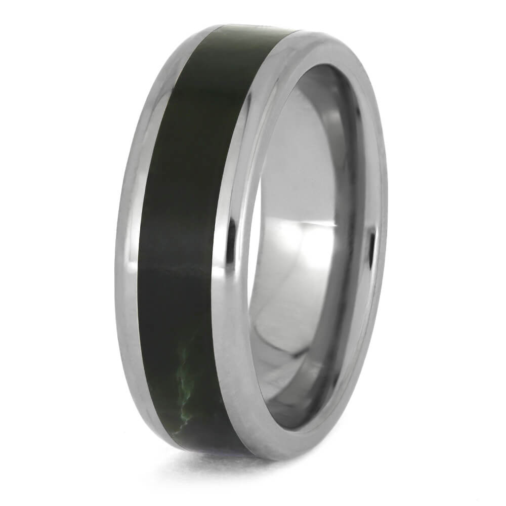 Men's Green Jade Wedding Ring