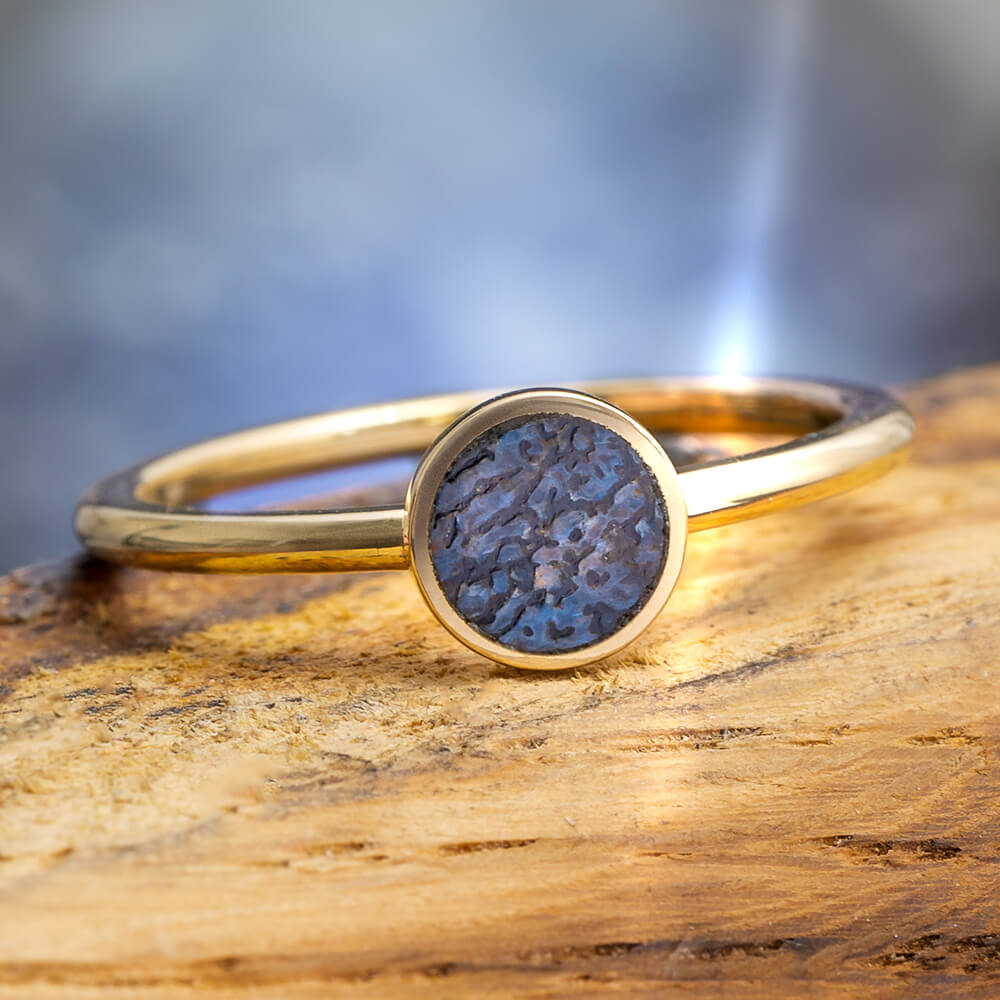 Gold and Fossil Ring