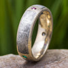 Meteorite Birthstone Wedding Band