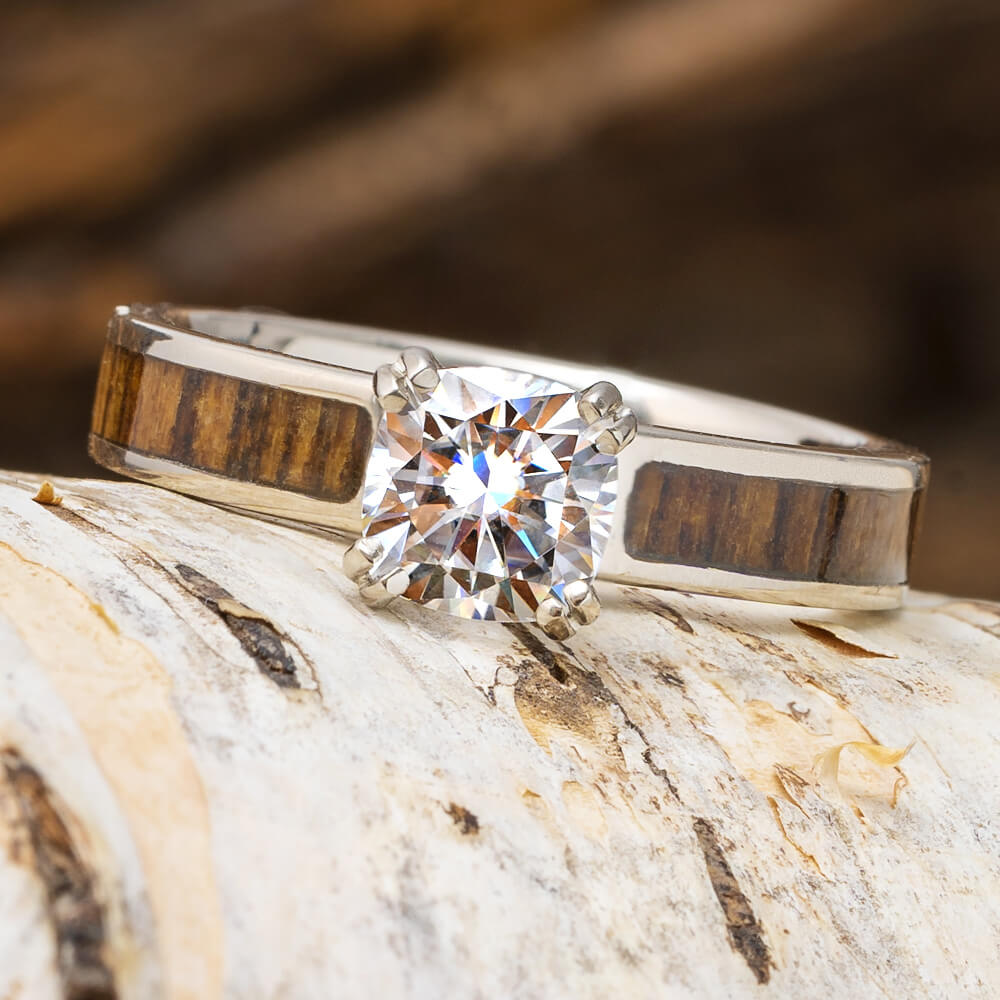 Solitaire Diamond Engagement Ring With Rosewood | Jewelry by Johan -  Jewelry by Johan