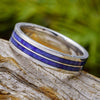 Platinum and Lapis Wedding Band