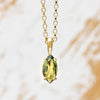 Moldavite Necklace in Gold
