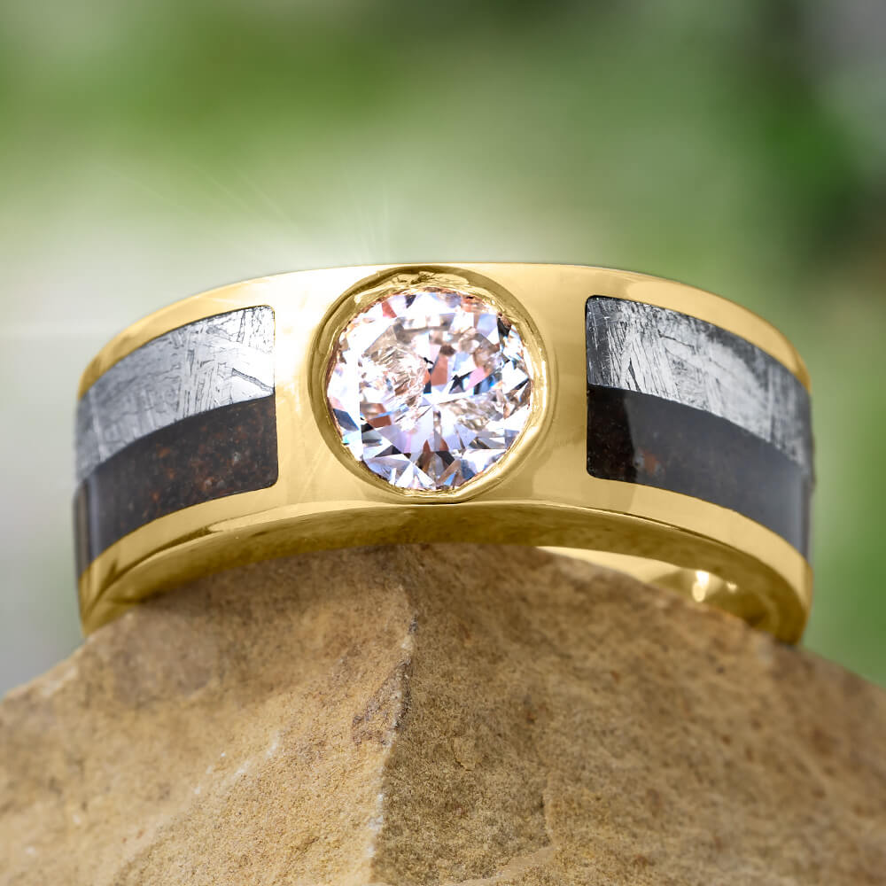 Gents Yellow Gold Wedding Band with Milgrain Edges | Lee Michaels Fine  Jewelry