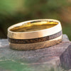 Golden Fossil Wedding Band