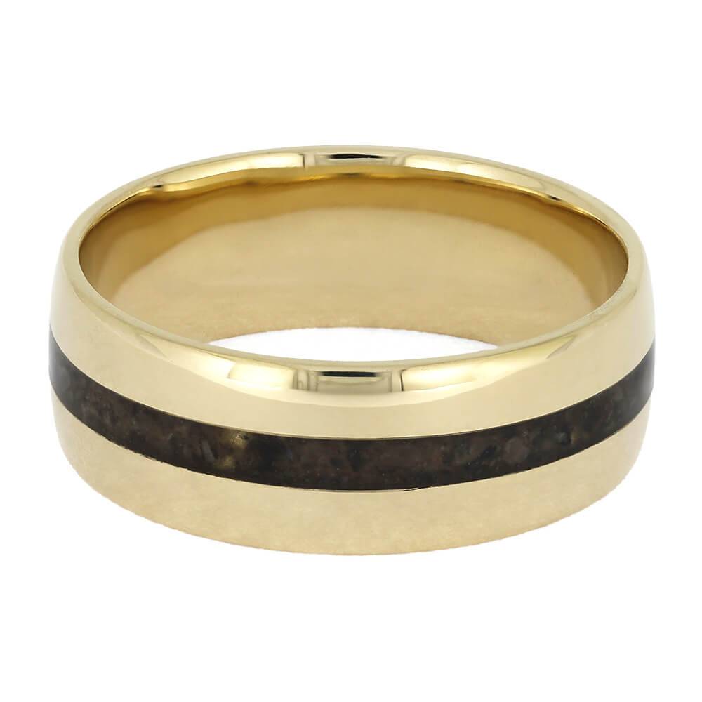 Dinosaur Bone Wedding Band in Gold