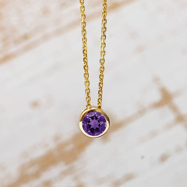 5 mm Birthstone Necklace