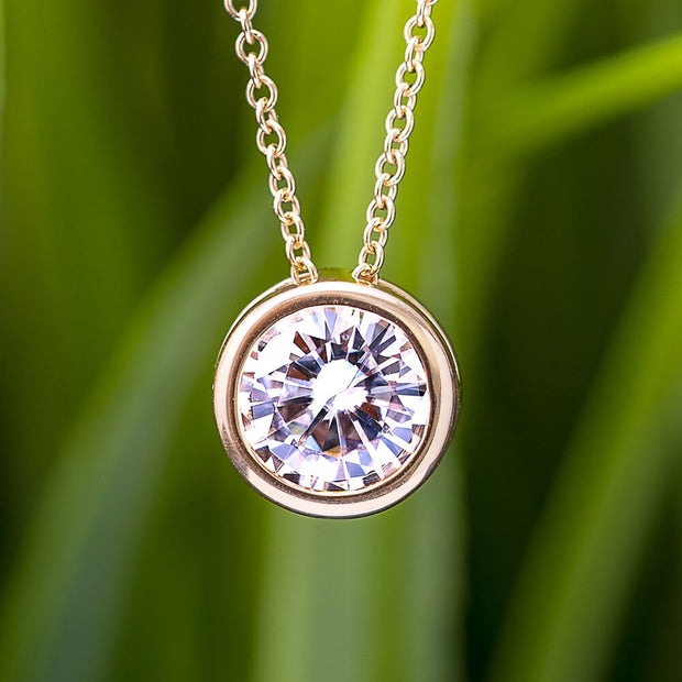Moissanite Pendant Necklace