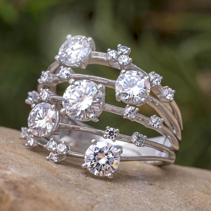 Moissanite Galaxy Ring