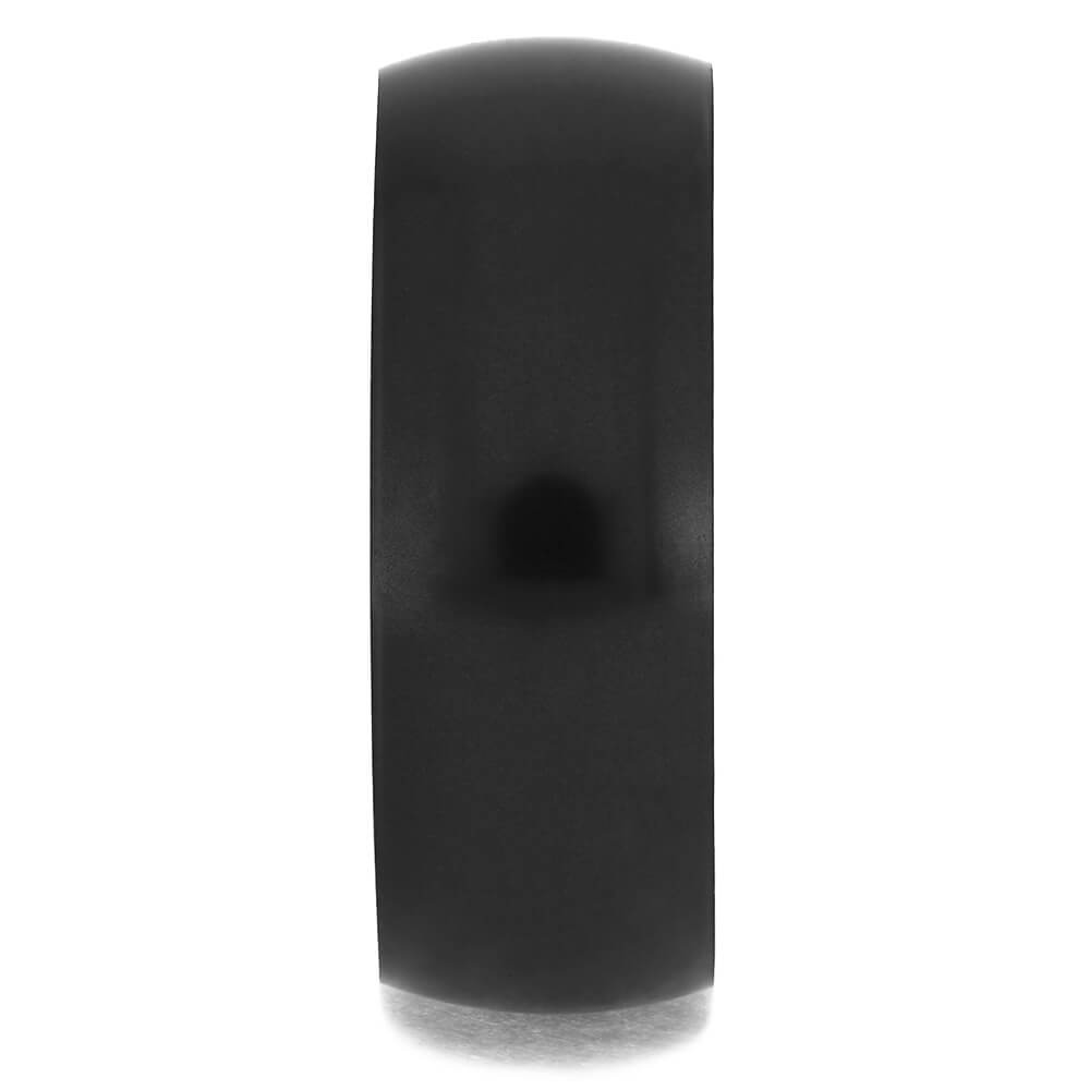 Elysium Ring with Rounded Profile, Black Ring with Polished or Matte Finish