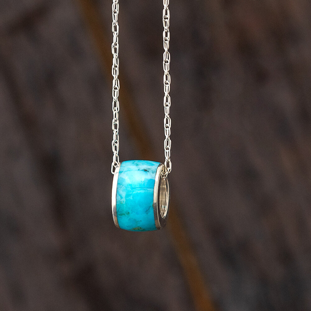 Authentic Turquoise Charm Bead Necklace