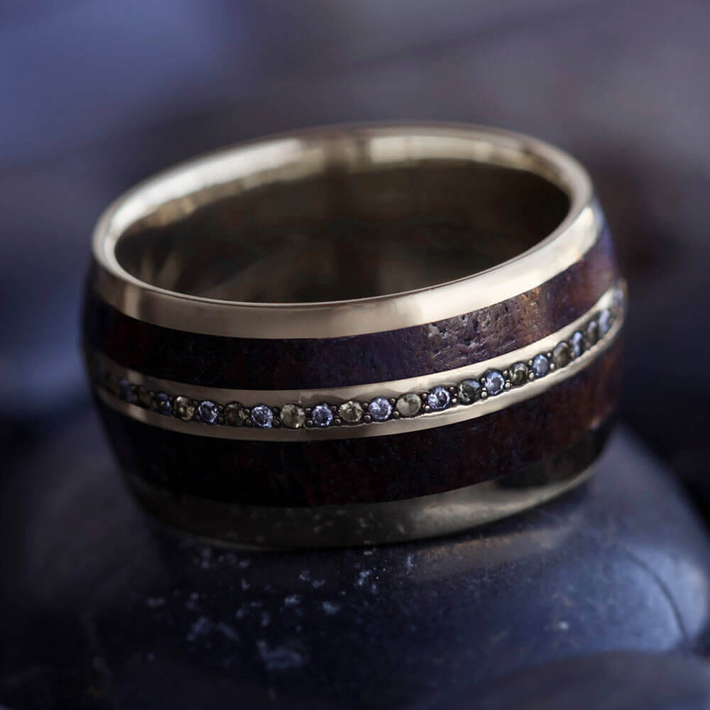 Unique Diamond Eternity Ring in Gold With Sapphires - JBJ