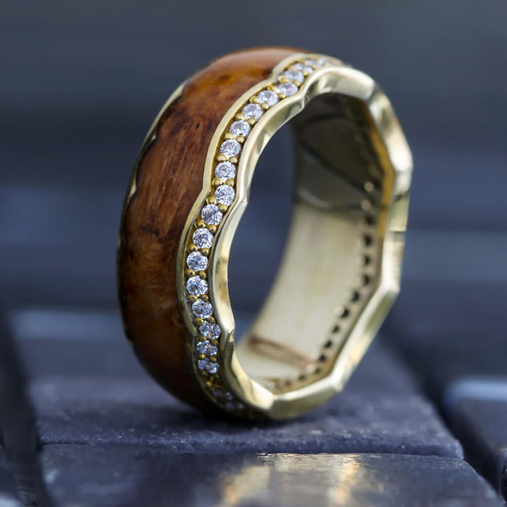 Teak Wood Eternity Band