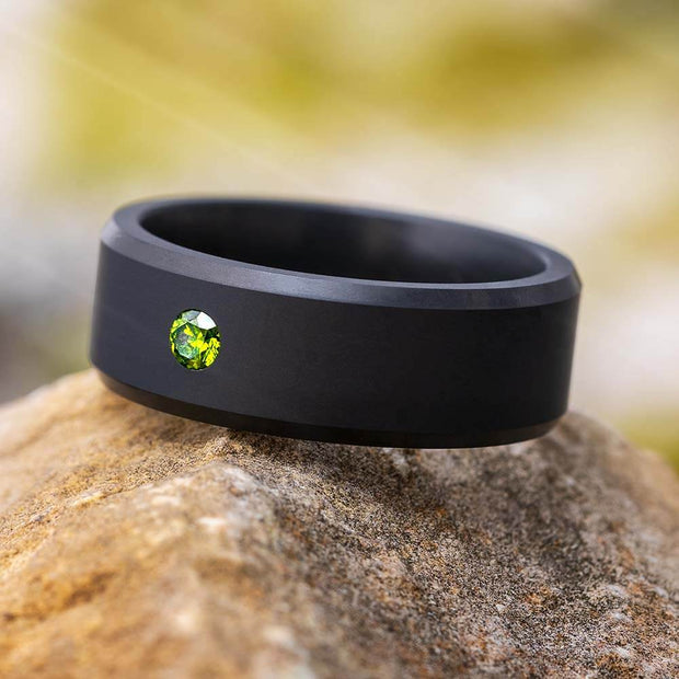 Elysium Crushed Diamond Ring With Round Cut Diamond