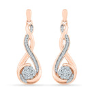Twisting Diamond Teardrop Shaped Dangle Earrings - Jewelry by Johan