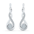 Twisting Diamond Teardrop Shaped Dangle Earrings - Jewelry by Johan