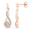 Twisting Diamond Teardrop Shaped Dangle Earrings - Jewelry by Johan