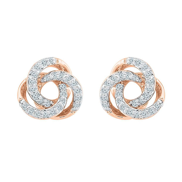 Diamond Swirl Stud Earrings - Jewelry by Johan