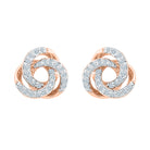Diamond Swirl Stud Earrings - Jewelry by Johan