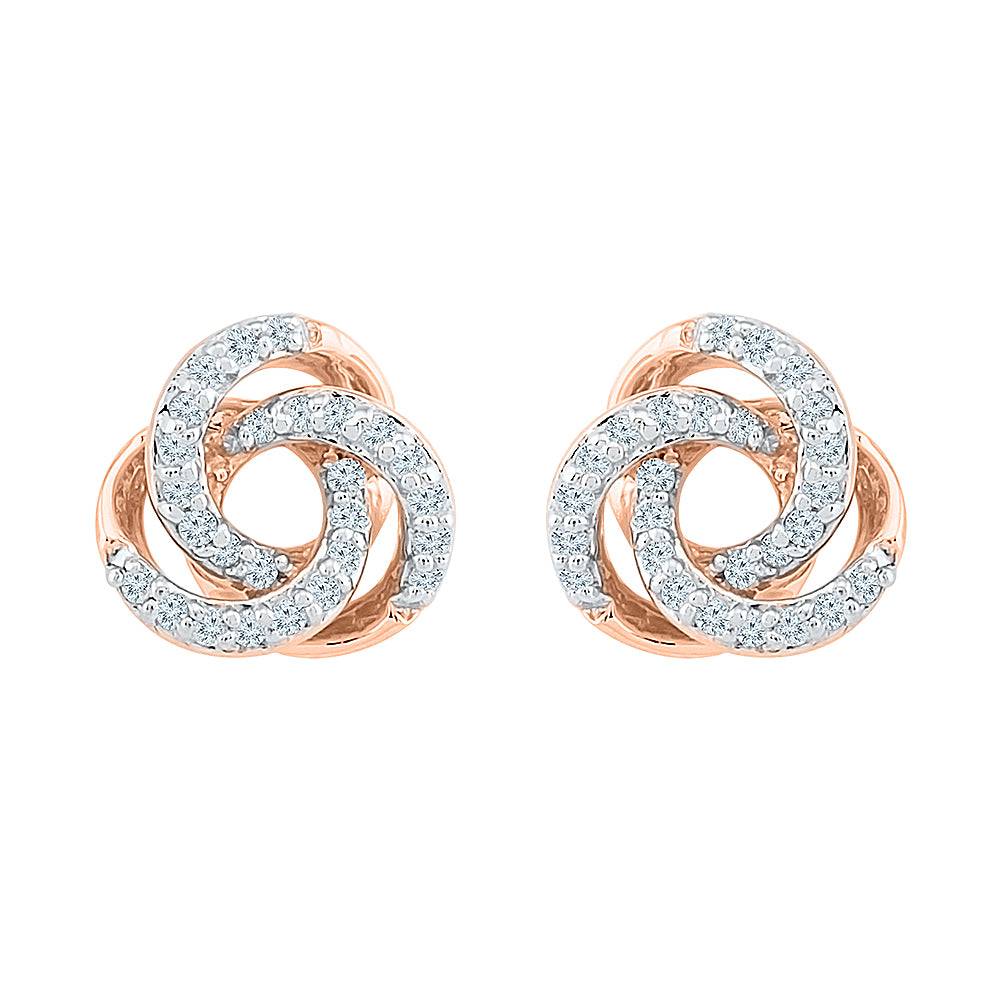 Diamond Swirl Stud Earrings - Jewelry by Johan