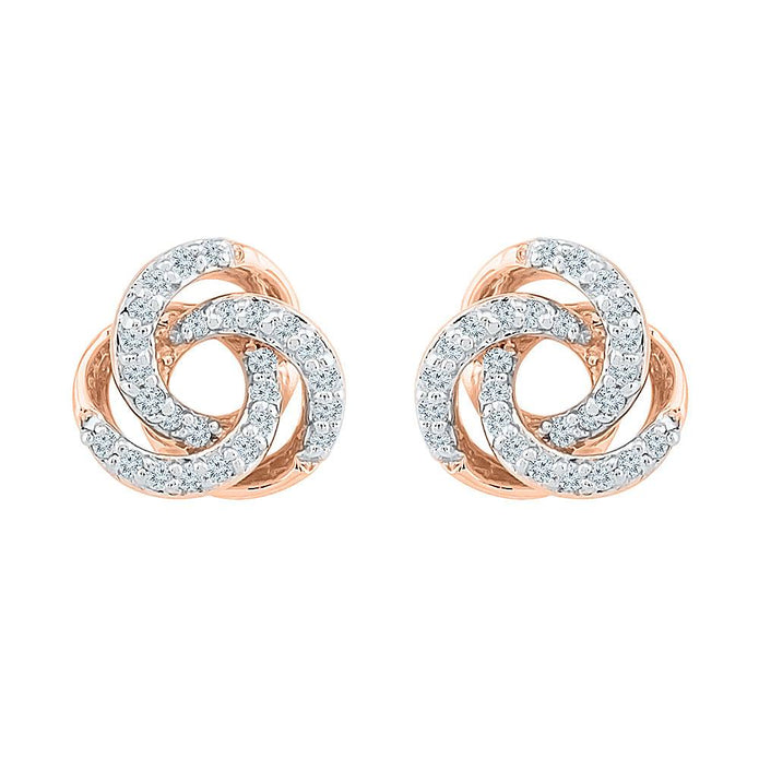 Diamond Swirl Stud Earrings - Jewelry by Johan