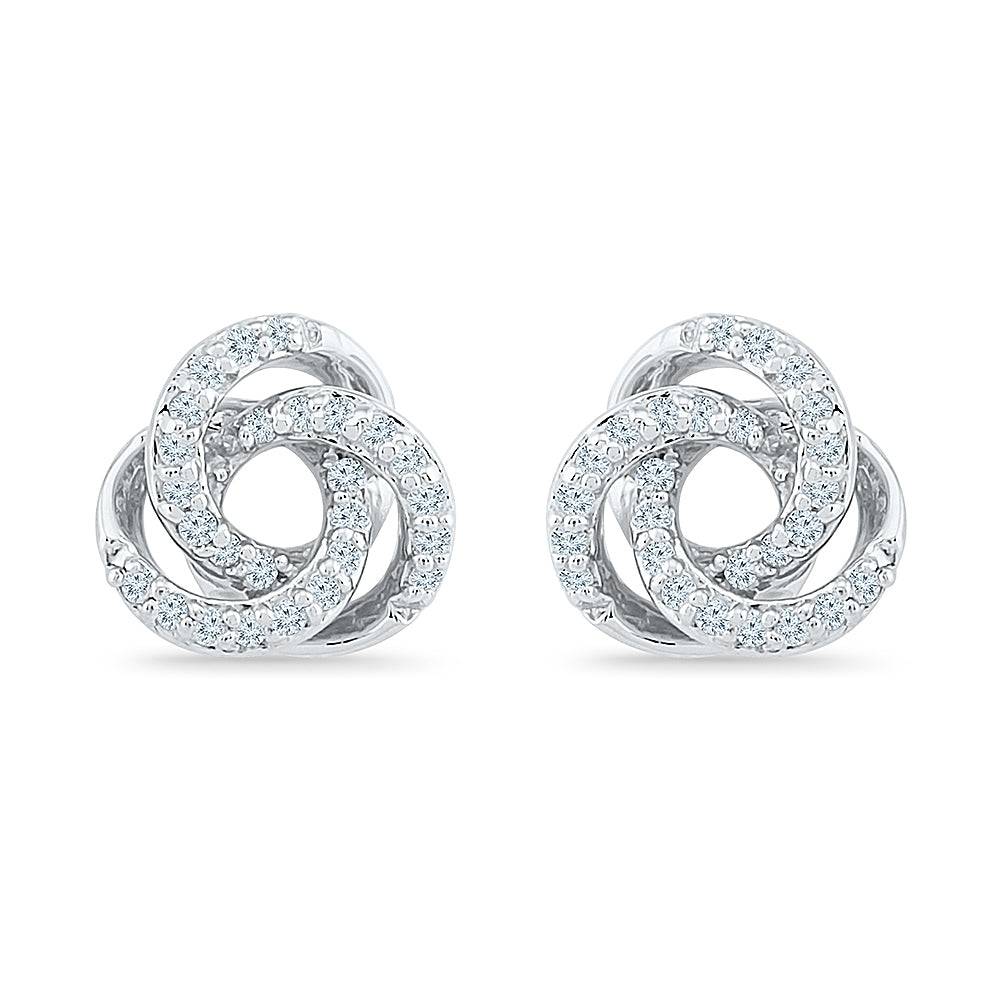 Diamond Swirl Stud Earrings - Jewelry by Johan