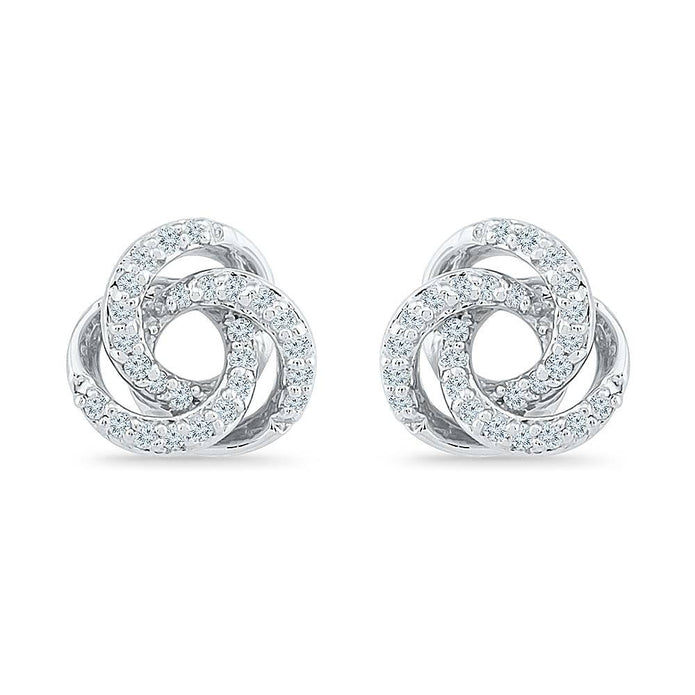 Diamond Swirl Stud Earrings - Jewelry by Johan