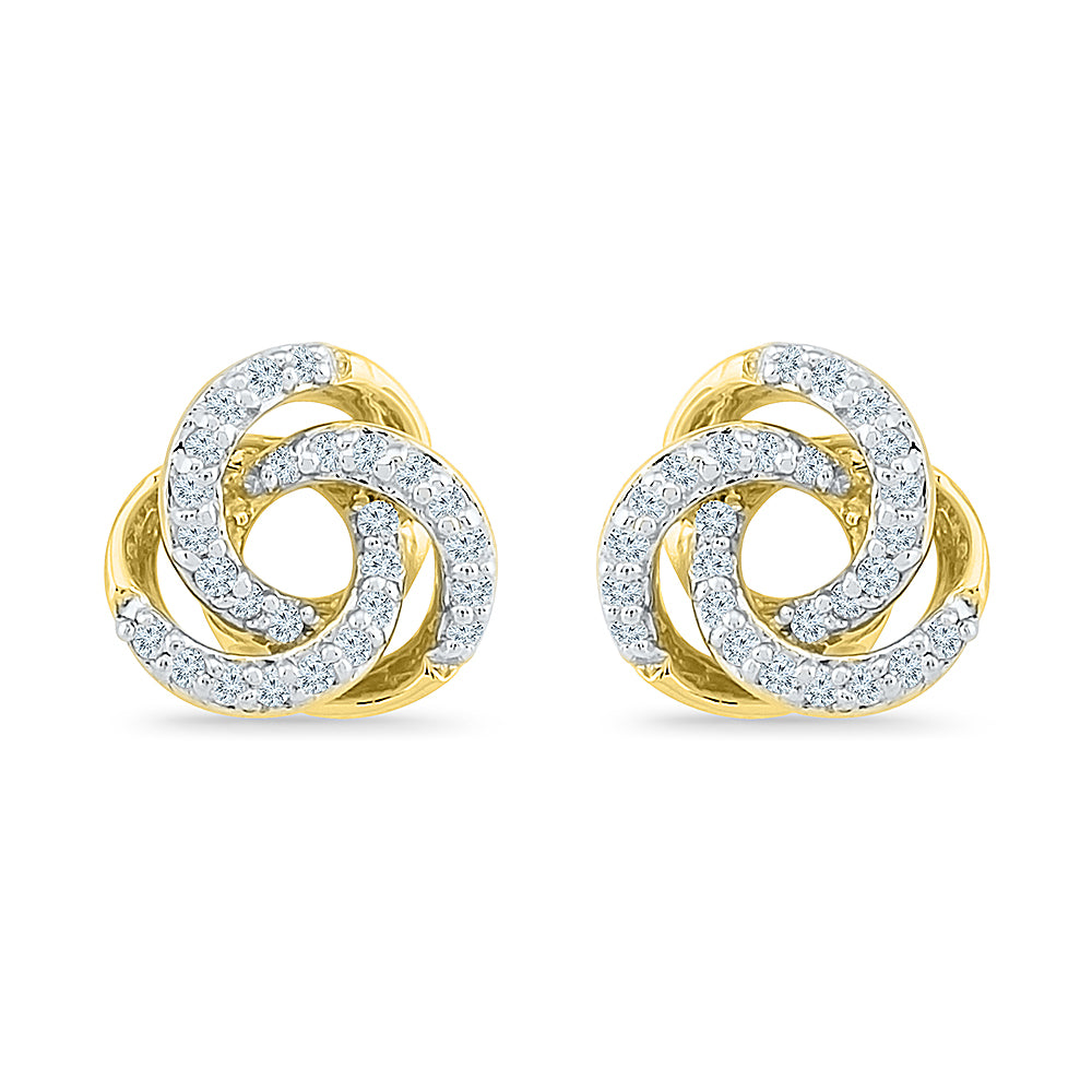 Diamond Swirl Stud Earrings - Jewelry by Johan