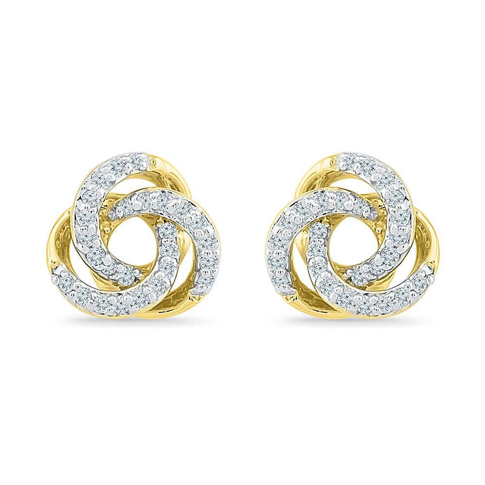 Diamond Swirl Stud Earrings - Jewelry by Johan