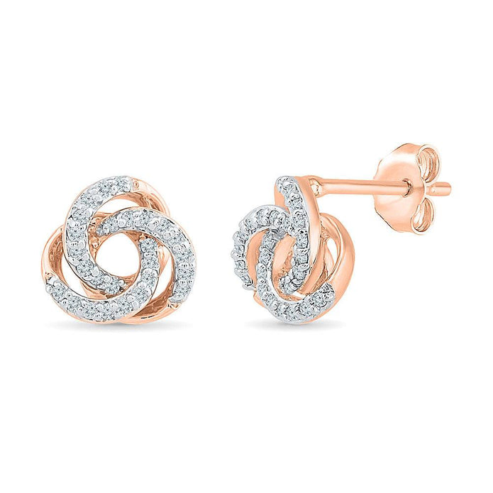 Diamond Swirl Stud Earrings - Jewelry by Johan