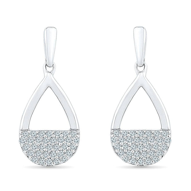 Dangling Diamond Cluster Earrings - Jewelry by Johan