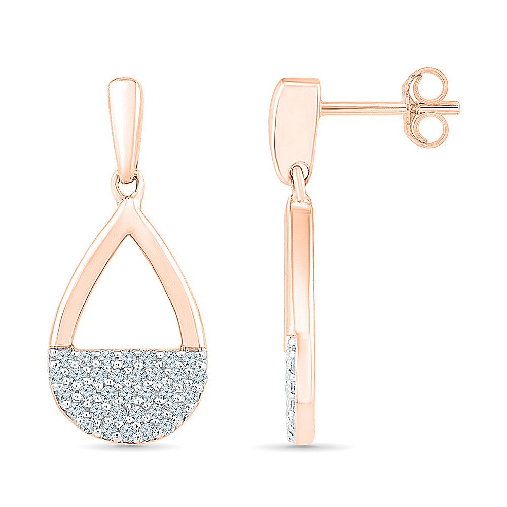 Dangling Diamond Cluster Earrings - Jewelry by Johan