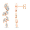 Dangle Leaf Earrings with Diamond Accents - Jewelry by Johan