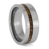 Koa Wood Wedding Band in Titanium, Size 9-RS11352 - Jewelry by Johan
